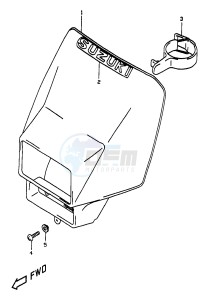 DR350 (V-W-X) drawing HEADLAMP COVER