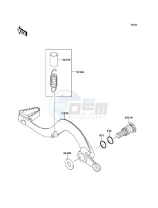 KX250F KX250ZDF EU drawing Brake Pedal