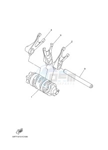 XT250 XT250G (1YBK) drawing SHIFT CAM & FORK