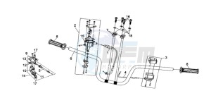 QUAD RAIDER 600 LONG CHASSIS drawing HANDLEBAR