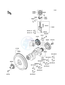 MULE 3010 DIESEL 4x4 KAF950D8F EU drawing Crankshaft/Piston(s)