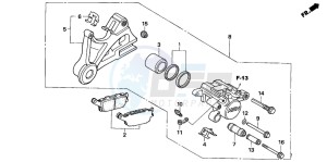 CBF1000S drawing REAR BRAKE CALIPER (CBF1000)