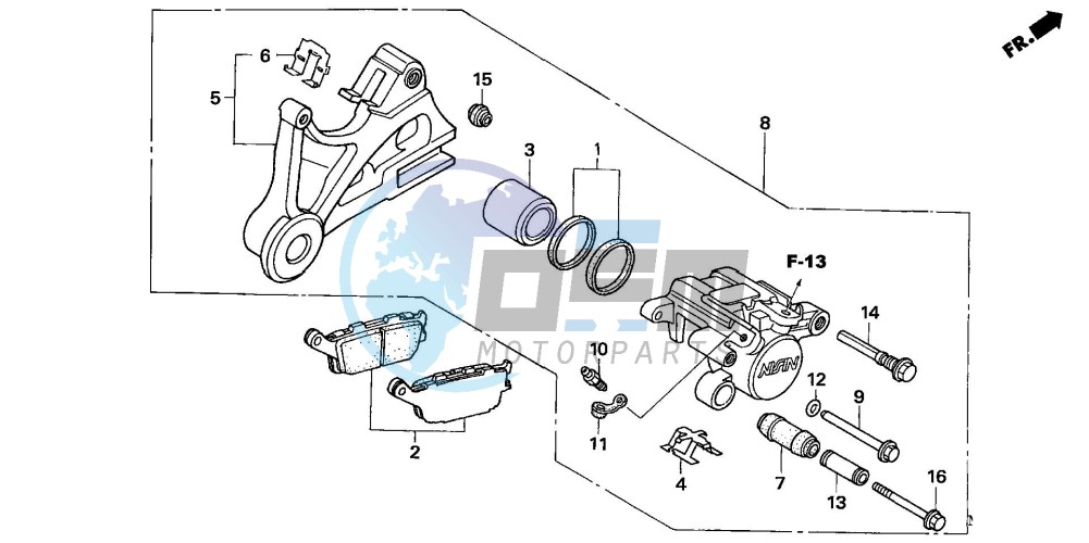 REAR BRAKE CALIPER (CBF1000)