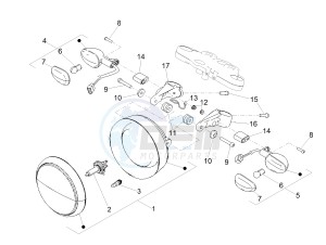 V7 III Anniversario 750 e4 (NAFTA) drawing Front lights