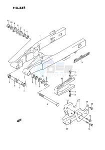 RM80 (E3) drawing REAR SWINGING ARM (MODEL L)