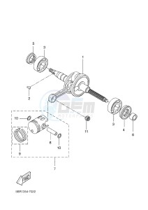 NS50N AEROX NAKED (1PL4) drawing CRANKSHAFT & PISTON