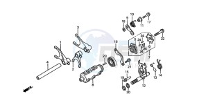 ST1100A drawing GEARSHIFT DRUM