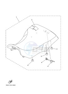 YFM350FWA YFM350DE GRIZZLY 350 4WD (1NSD 1NSE 1NSF) drawing SEAT