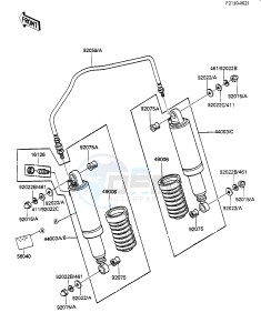 KZ 550 F [SPECTRE] (F1-F2) [SPECTRE] drawing SHOCK ABSORBERS