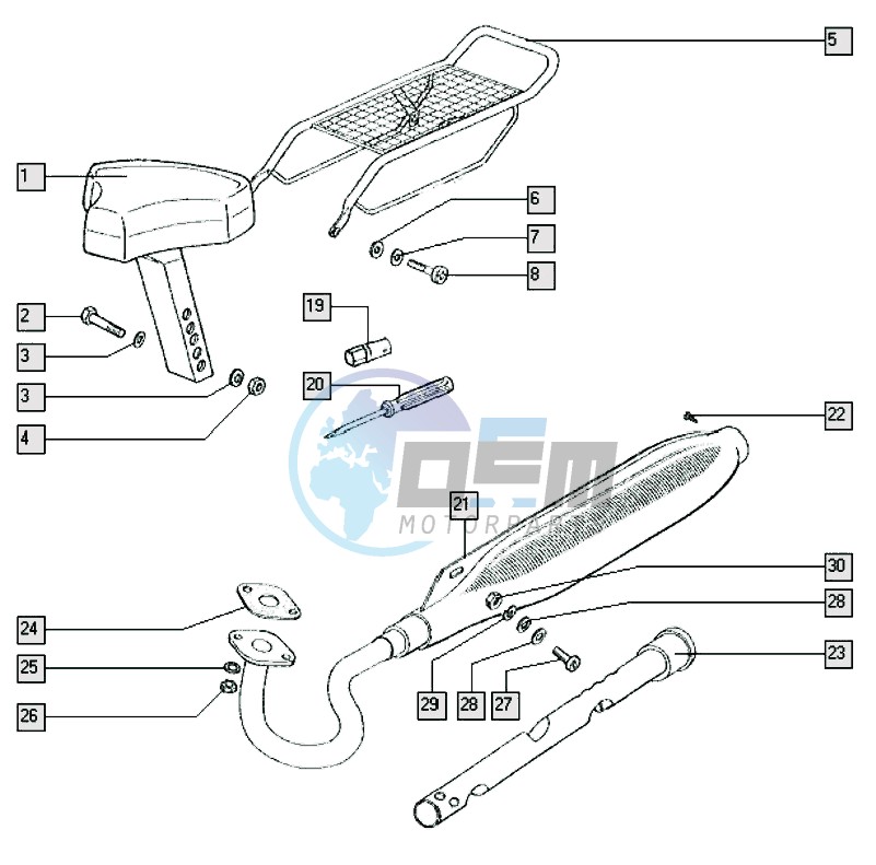 Seat-carrier-exhaust