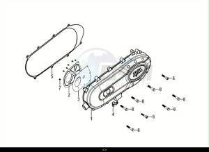 JET4 RX 50 (XE05W3-EU) (E5) (M1) drawing L. CRANK CASE COVER