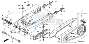 CBF1000TA Europe Direct - (ED / ABS) drawing SWINGARM