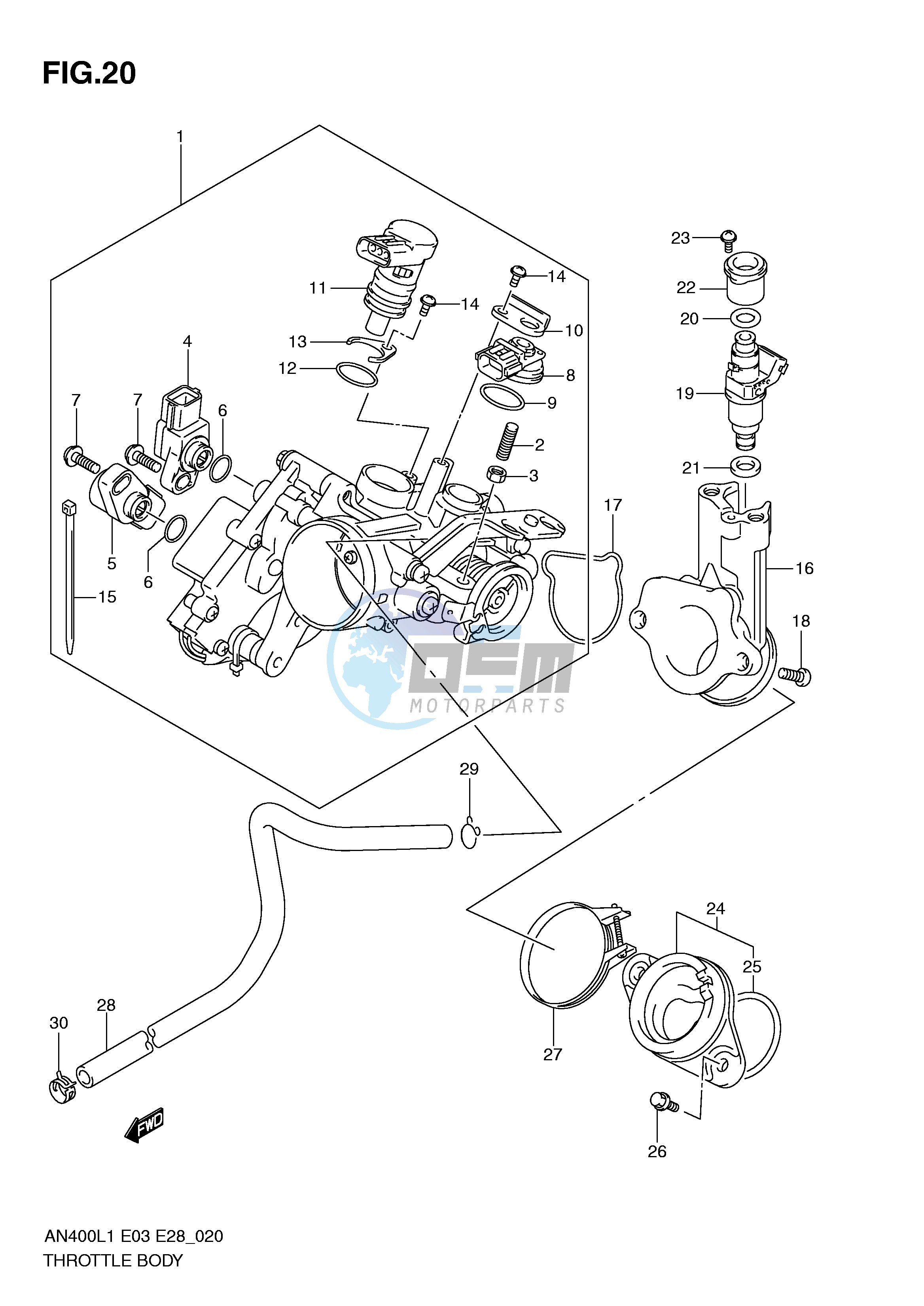 THROTTLE BODY (AN400ZAL1 E33)