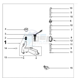 VIVA 3 L 2T A drawing OIL TANK / OIL PUMP MIKUNI