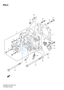 AN400 (E3-E28) Burgman drawing CYLINDER HEAD