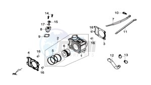 JOYMAX 125 I ABS drawing CYLINDER MET PISTON / CYLINDER GASKETS TOP AND BOTTOM