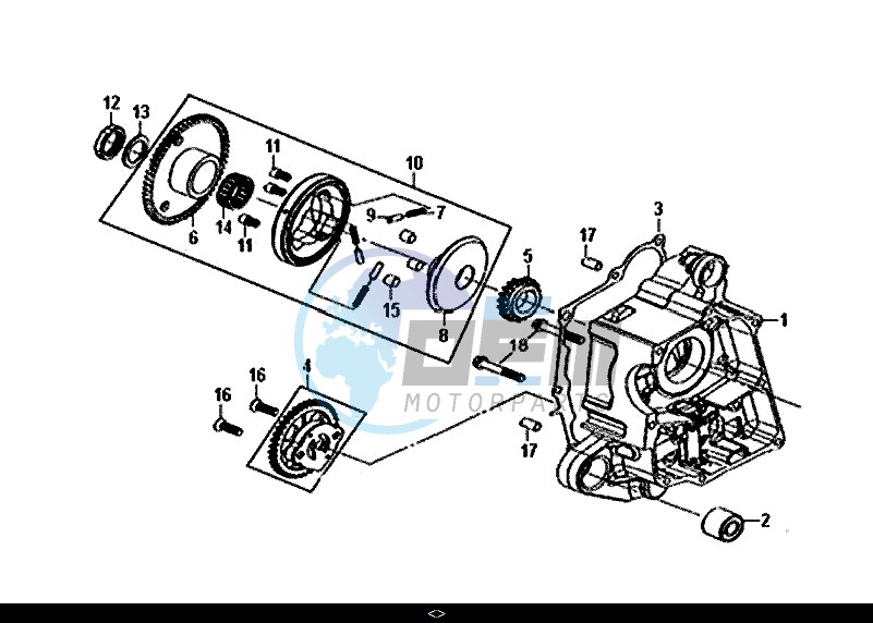 R CRANK CASE-OIL PUMP ASSY