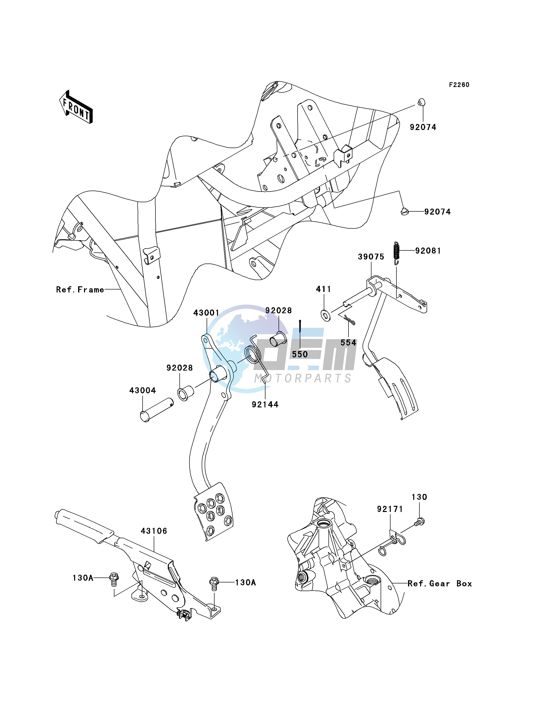 BRAKE PEDAL_THROTTLE LEVER