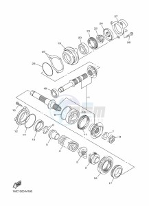 FJR1300-AE (BNP5) drawing MIDDLE DRIVE GEAR