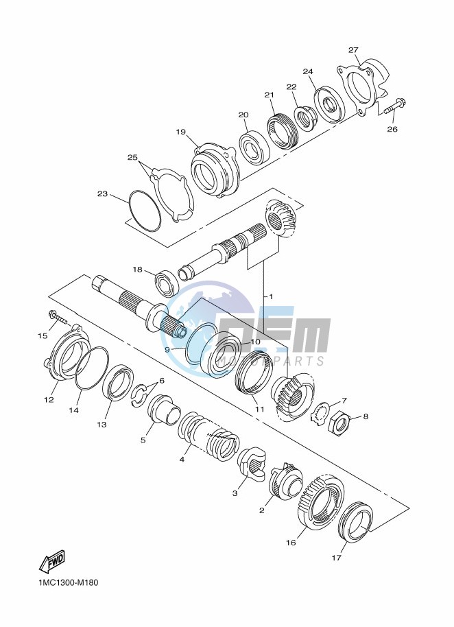 MIDDLE DRIVE GEAR