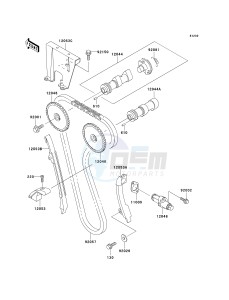 KL 650 A [KLR650] (A15-A19) [KLR650] drawing CAMSHAFT-- S- -_TENSIONER