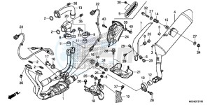 VFR1200XLE CrossTourer 2ED drawing EXHAUST MUFFLER