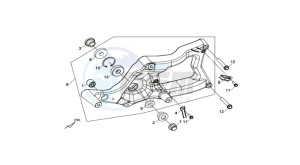 MAXSYM 400 EFI drawing REAR FORK - REAR SUSPENSION