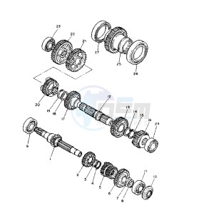 XV VIRAGO 11000 drawing TRANSMISSION