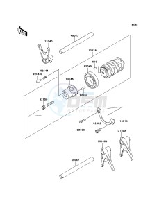 W650 EJ650C6F GB XX (EU ME A(FRICA) drawing Gear Change Drum/Shift Fork(s)