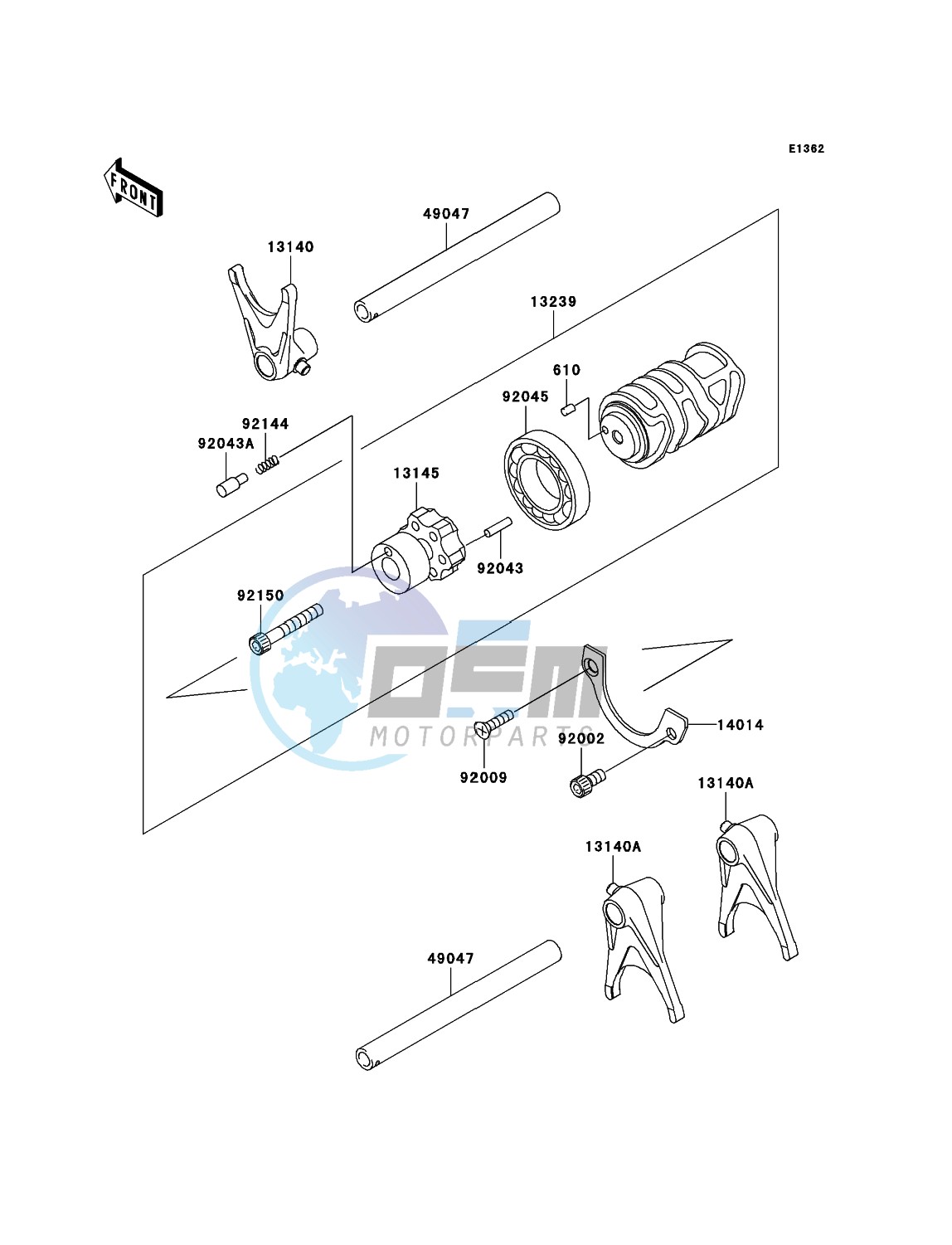 Gear Change Drum/Shift Fork(s)