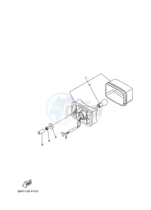 YFM700FWAD YFM700PE GRIZZLY 700 EPS (2BG3 2BG4) drawing TAILLIGHT