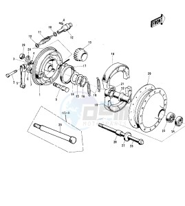 G5 100 drawing FRONT HUB_BRAKE -- 72-73 G5-A- -