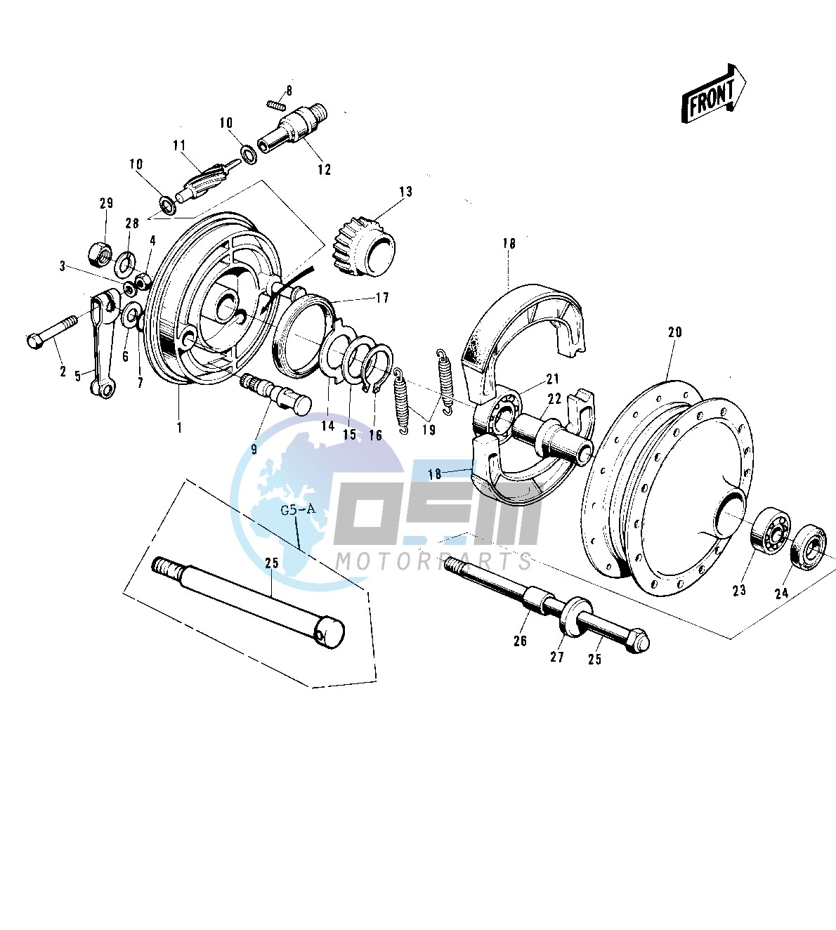 FRONT HUB_BRAKE -- 72-73 G5-A- -