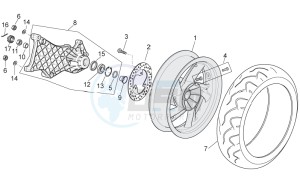 Atlantic 400-500 sprint drawing Rear Wheel