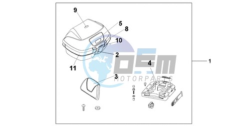 TOP BOX 45L PEARL SUNBEAM WHITE