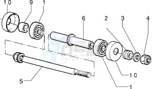 Zip 50 RST freno a disco drawing Front wheel component parts