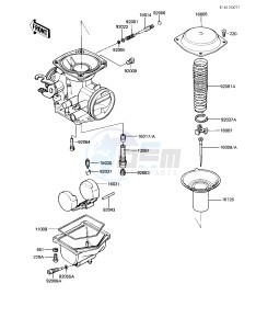 EX 305 B [GPZ 305] (B1) [GPZ 305] drawing CARBURETOR PARTS