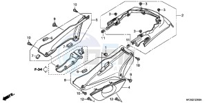 ST1300AC Pan Europoean -ST1300 CH drawing SIDE COVER/REAR COWL