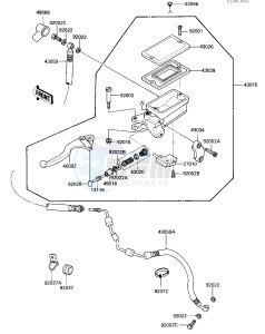 ZX 1000 A [NINJA 1000R] (A1-A2) [NINJA 1000R] drawing CLUTCH MASTER CYLINDER