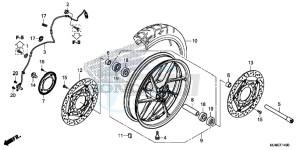 VFR800XF CrossRunner 2ED drawing FRONT WHEEL