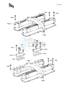 KZ 750 F [LTD SHAFT] (F1) [LTD SHAFT] drawing CYLINDER HEAD COVERS