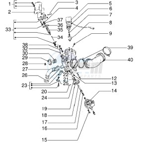 ET2 iniezione 50 drawing Carburettor component parts