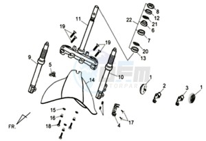 ALLO 50 drawing FRONT FORK / STEERING HEAD BEARING