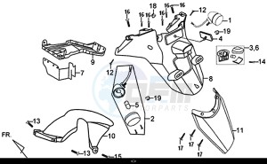 X'PRO 50 (25 Km/h) (AE05W9-NL) (E4) (L8-M1) drawing REAR FENDER REAR INNER FENDER