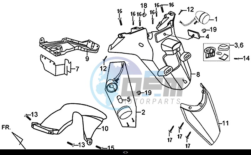 REAR FENDER REAR INNER FENDER