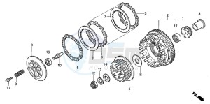 CBR600F drawing CLUTCH (1)