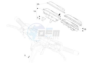 GTS 300 ie Super (EMEA, APAC) (AU, HK, IN, IT, J, SG, TW, UK) drawing Meter combination - Cruscotto