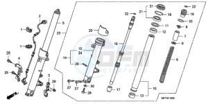 CB1300SA9 KO / ABS BCT TY2 drawing FRONT FORK