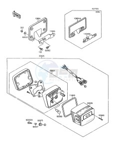 VN 1500 A [VULCAN 88] (A6-A9) [VULCAN 88] drawing TAILLIGHT-- S- -