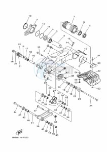 YFZ450R (BKDL) drawing REAR ARM